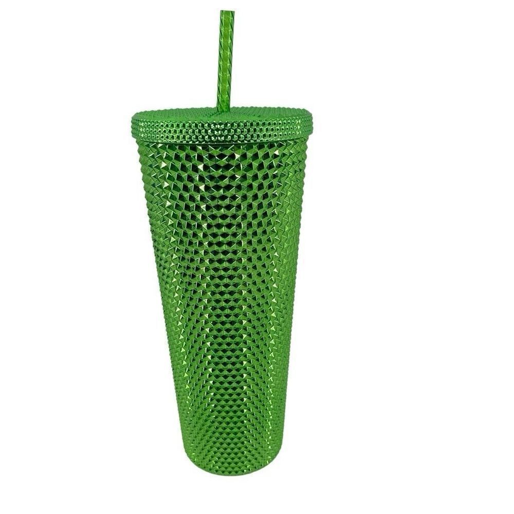 Starbucks 2023 Metallic Emerald Green Studded 24 OZ Tumbler Cup New - Picture 4 of 9